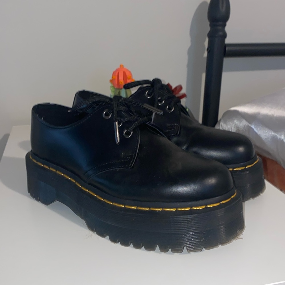 Dr Martens 1461 Black Platform Loafer